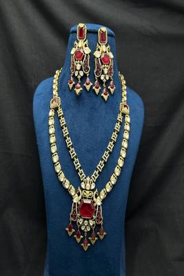Bridal Ruby Emerald Necklace Set: Sabyasachi Inspired Royal Indian Haram, Bollywood Jewelry 2