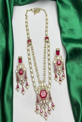 Bridal Ruby Emerald Necklace Set: Sabyasachi Inspired Royal Indian Haram, Bollywood Jewelry 3