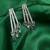 Elegant Ruby & Diamond-Style Triple Drop Dangle Earrings | Silver Tone Chandelier Jewelry