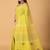 light yellow handblock printed saree with blouse