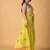 light yellow handblock printed saree with blouse