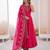 pink  silk blend embroidered with sequence anarkali suit