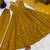 yellow  silk blend embroidered with sequence anarkali suit