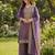 lavender  silk blend embroidered with sequence plazzo suit