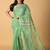 light green handblock printed saree with blouse