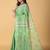 light green handblock printed saree with blouse