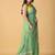 light green handblock printed saree with blouse