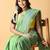 light green handblock printed saree with blouse