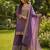 lavender  silk blend embroidered with sequence plazzo suit