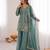 dusty green  silk blend embroidered with sequence plazzo suit