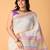 Blue handblock printed saree with blouse