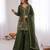 mehendi  silk blend embroidered with sequence plazzo suit