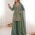 mint green  silk blend embroidered with sequence plazzo suit