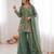 mint green  silk blend embroidered with sequence plazzo suit