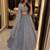 Grey lehenga choli with heavy sequin embroidery & net dupatta for women