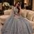 Grey lehenga choli with heavy sequin embroidery & net dupatta for women