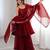 maroon  silk blend zarkhand work designer plazzo suit
