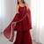 maroon  silk blend zarkhand work designer plazzo suit