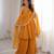 yellow  silk blend zarkhand work designer plazzo suit