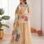 cream organza silk blend sequence work plazzo suit