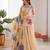 cream organza silk blend sequence work plazzo suit