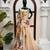 cream organza silk blend sequence work plazzo suit