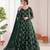 green  silk blend thread with sequence anarkali suit