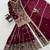 maroon gerogette thread with sequence sharara suit
