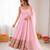 baby pink crep coding dori with moti work anarkali suit