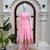 baby pink crep coding dori with moti work anarkali suit