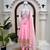 baby pink crep coding dori with moti work anarkali suit