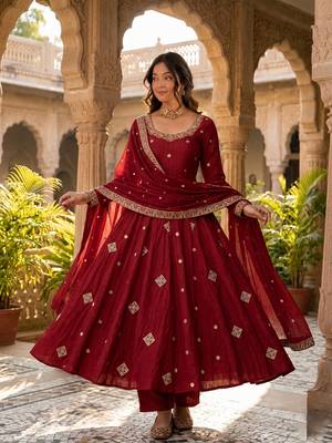 black rayon thread work farshi salwar suit 2
