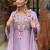 Luxury lavender embroidered pakistani suit set with dupatta
