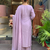 Luxury lavender embroidered pakistani suit set with dupatta