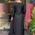 Designer black floral embroidered kurta palazzo set for women