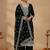 Black chanderi embroidered kurta set