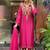 Luxury pink embroidered pakistani suit set with dupatta