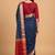 Blue cotton silk banarasi saree with zari booti work