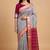 Grey cotton silk banarasi saree with zari booti work