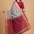 Grey cotton silk banarasi saree with zari booti work