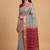 Grey cotton silk banarasi saree with zari booti work