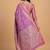 Pink semi kataan silk banarasi saree with sona rupa floral zari work