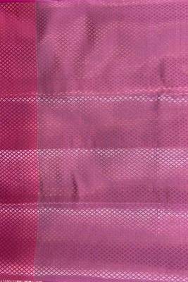 Pink semi kataan silk banarasi saree with sona rupa floral zari work 5