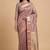 Rose gold semi kataan silk banarasi saree with sonarupa zari booti work