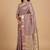 Rose gold semi kataan silk banarasi saree with sonarupa zari booti work