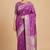 Light purple semi kataan silk banarasi saree with silver zari booti work