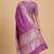 Light purple semi kataan silk banarasi saree with silver zari booti work