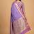 Lavender semi kataan silk banarasi saree with sonarupa zari booti work