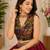 maroon fancy plain lehenga with kutch work blouse for navratri - full stitched free size