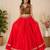red fancy plain lehenga with kutch work blouse for navratri - full stitched free size